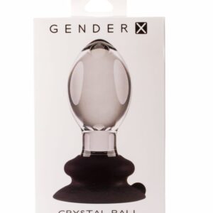 Dop Anal Gender X Crystal Ball X-Men Transparent grosime 6 cm lungime 10.1 cm cu ventuza 5999560516487