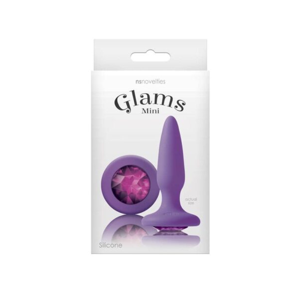 Dop Anal Glams Mini Gem NS Toys Violet grosime 2.2 cm lungime 8.5 cm 657447098895