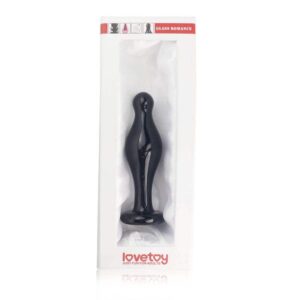 Dop Anal Glass Romance Anal Plug Lovetoy Negru grosime 3.7 cm lungime 11.3 cm 6970260903103