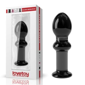 Dop Anal Glass Romance Lovetoy Negru grosime 3.3 cm lungime 11.5 cm 6970260903042