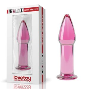 Dop Anal Glass Romance Lovetoy Roz grosime 3.5 cm lungime 12.2 cm 6970260902991