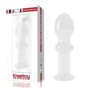 Dop Anal Glass Romance Lovetoy Transparent grosime 3.3 cm lungime 11.5 cm 6970260903035