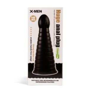 Dop Anal Huge Anal Plug X-Men Negru grosime 10 cm lungime 25.4 cm cu ventuza 5999560513240