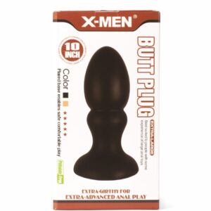 Dop Anal Huge Butt Plug 1 X-Men Negru grosime 9 cm lungime 25.4 cm cu ventuza 5999560515350