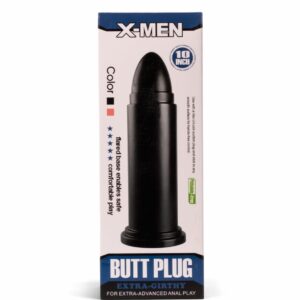 Dop Anal Huge Butt Plug 2 X-Men Negru grosime 7 cm lungime 25.4 cm cu ventuza 5999560515381