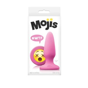 Dop Anal Moji's WTF Medium NS Toys Roz grosime 3 cm lungime 10.5 cm cu ventuza 657447100871