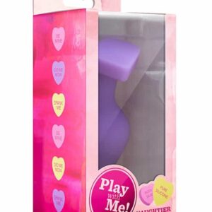 Dop Anal Naughtier Candy Heart Fuck Me Blush Violet grosime 4.5 cm lungime 11 cm 702730699973