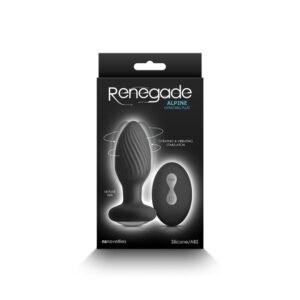 Dop Anal Renegade Alpine NS Toys Negru grosime 3.5 cm lungime 9.8 cm telecomanda - vibratii 657447106101
