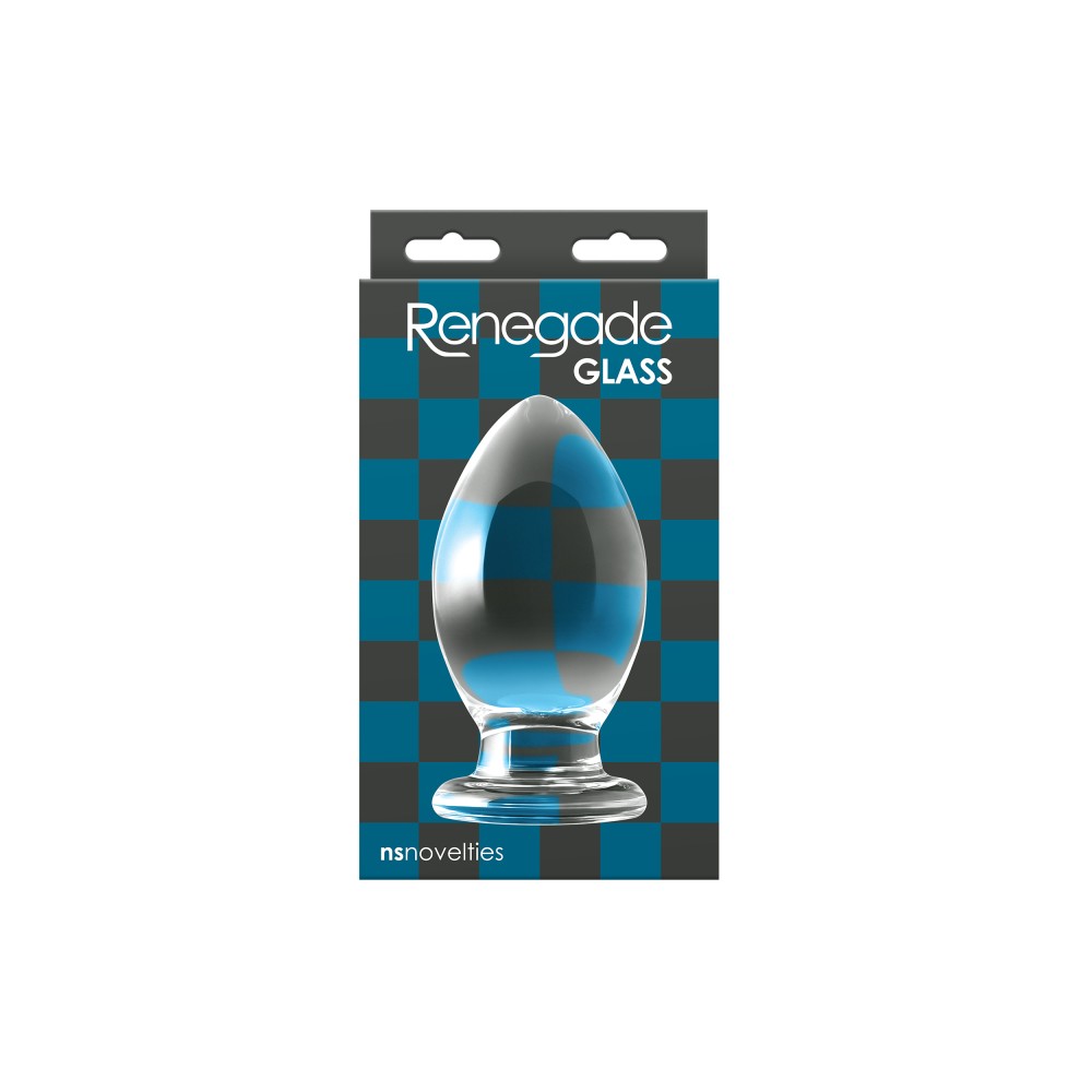 Dop Anal Renegade Glass Bishop NS Toys Transparent grosime 6 cm lungime 12 cm 657447104299