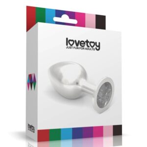 Dop Anal Rosebud Classic Metal Plug L Lovetoy Negru - Argintiu grosime 4 cm lungime 10 cm 6970260904155