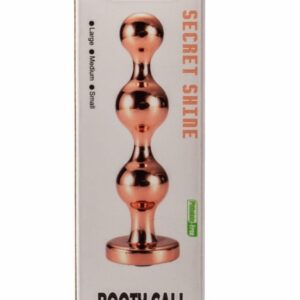 Dop Anal Secret Shine Booty Call Metal Butt Plug with Gem Gold S X-Men Auriu grosime 2.3 cm lungime 10.5 cm 5999560516937