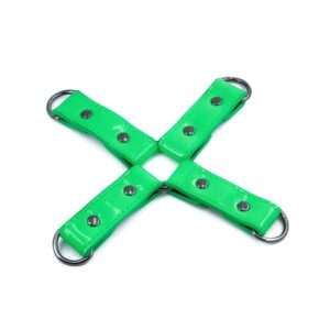 Electra Hog Tie NS Toys Verde din Metal si Imitatie Piele si Neopren 657447105180