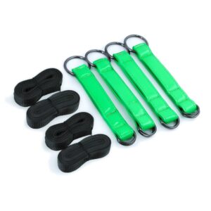 Electra Tie Down Straps NS Toys Negru - Verde din Metal si Imitatie Piele si Neopren 657447105241