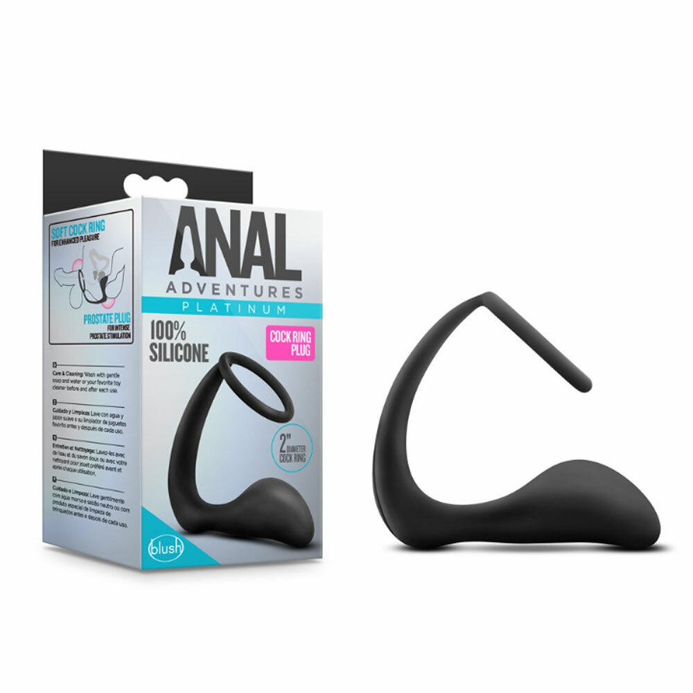 Inel Penis Dop Anal masajor prostata Blush diametru 3.5 - 3.8 cm Negru 850002870336 Inel Penis Dop Anal masajor prostata Blush diametru 3.5 - 3.8 cm Negru 850002870336