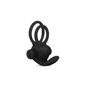 Inel Penis Duo cu vibratii si stimulare clitoris Lovetoy diametru 2.5 - 3 cm Negru 6970260900867
