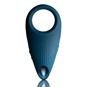 Inel Penis Empower Men-X cu vibratii si stimulare clitoris Rocks-Off diametru 3.2 cm Albastru 811041014372