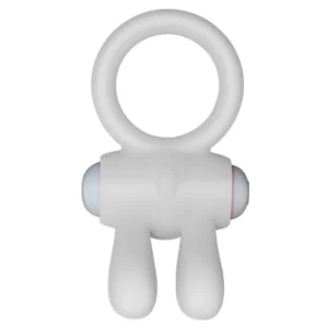 Inel Penis Power Clit Rabbit stimulare clitoris si vibratii Lovetoy diametru 3.5 cm Alb 2697026090076