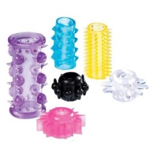Inel Penis Vibrant Adornment 3 inele si 3 mansoane Nmc diametru 1 - 2 cm Transparent 4892503072433