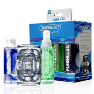 Masturbator Fleshlight Quickshot Vantage Combo Pack Transparent lungime 11.7 cm forma normala 810476019877