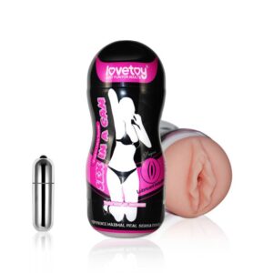 Masturbator Lovetoy Sex In A Can -Vibrating Vagina Tunnel 1 culoarea Pielii lungime 16 cm forma vagin cu vibratii 6949123132141
