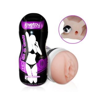 Masturbator Lovetoy Sex In A Can-Vibrating Vagina Tunnel 2 culoarea Pielii lungime 16 cm forma vagin cu vibratii 6949123132622