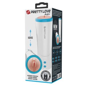 Masturbator Pretty Love Pretty Love Aby Pussy culoarea Pielii - Alb lungime 24.6 cm forma anus cu vibratii 6959532331752