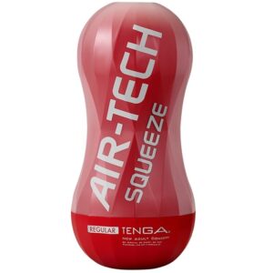Masturbator Tenga AIR-TECH SQUEEZE Regular Rosu lungime 17 cm forma normala 4560220558157