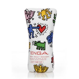 Masturbator Tenga KEITH HARING CUP Soft Tube Multicolor lungime 15.5 cm forma normala 4570030973378