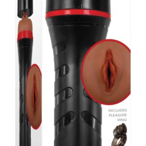 Masturbator Zero Tolerance POP ON THE GO DARK Maro lungime 22.2 cm forma vagin 844477019413