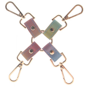 Spectra Bondage - Hogtie - Rainbow NS Toys Auriu - Multicolor din Metal si Imitatie Piele 657447106316