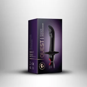 Stimulator Prostata Quest Rocks-Off Negru grosime 2.5 cm lungime 11.2 cm vibratii 811041011395