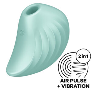 Vibrator Clitoris Pearl Diver mint Satisfyer 3 - 5.5 grosime 9 cm lungime Verde 4061504037233