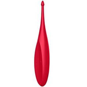 Vibrator Clitoris Twirling Fun poppy Satisfyer 0.7 - 3.5 grosime 17.5 cm lungime Rosu 4061504009643