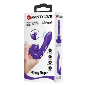 Vibrator Deget Pretty Love Orlando cu 10 moduri de vibratii si stimulare clitoris 9 cm Violet 6959532333428