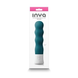 Vibrator NS Toys INYA Shake Teal grosime 3.7 cm lungime 17.5 cm 657447104442