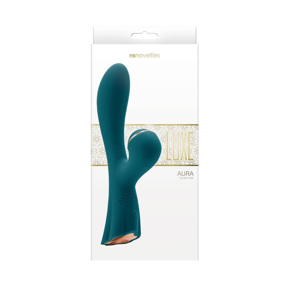Vibrator NS Toys Luxe Aura Teal stimulare clitoris - punctul G grosime 3.8 cm lungime 19.5 cm 657447103780