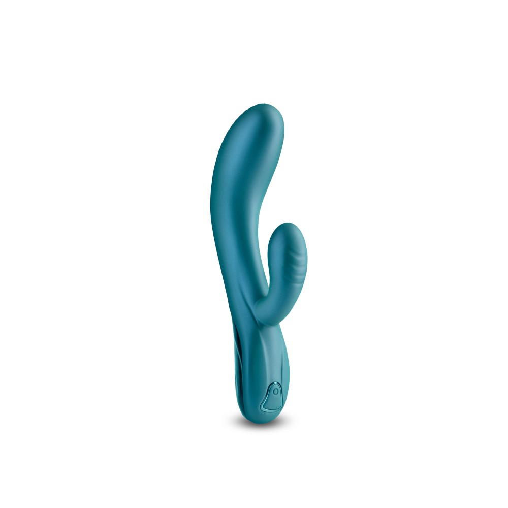 Vibrator NS Toys Royals Regent Metallic Green stimulare clitoris - punctul G grosime 3.8 cm lungime 19.3 cm 657447107160