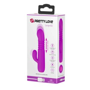 Vibrator Pretty Love Leopold stimulare clitoris - punctul G grosime 2.9 cm lungime 15.5 cm 6959532323047