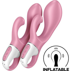 Vibrator Satisfyer Air Pump Bunny 2 stimulare clitoris - punctul G grosime 4.2 cm lungime 20 cm 4061504038575