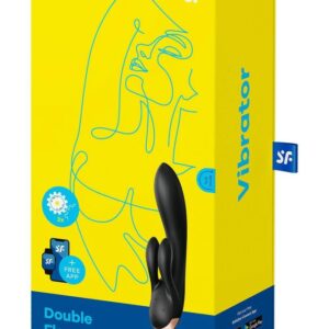 Vibrator Satisfyer Double Flex stimulare clitoris - punctul G - aplicatie SmartPhone grosime 1.8 - 3.5 cm lungime 5 - 19.5 cm 4061504002583