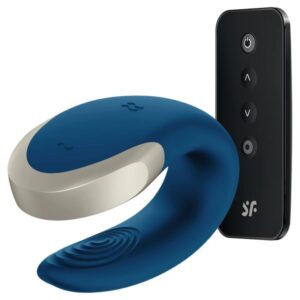 Vibrator Satisfyer Double Love punctul G - telecomanda - aplicatie SmartPhone grosime 5.7 cm lungime 8.6 cm 4061504002446