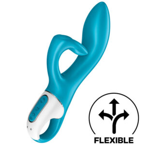 Vibrator Satisfyer Embrace me turquoise stimulare clitoris - punctul G grosime 3.7 cm lungime 5 - 21 cm 4061504036595