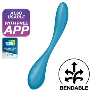 Vibrator Satisfyer G-Spot Flex 5+ stimulare clitoris - punctul G - aplicatie SmartPhone grosime 3.4 cm lungime 19.6 cm 4061504038681