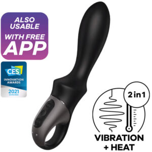 Vibrator Satisfyer Heat Climax punctul G - incalzire - aplicatie SmartPhone grosime 5.2 cm lungime 20.5 cm 4061504001661