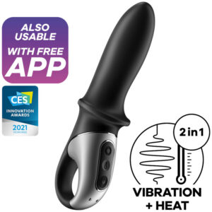 Vibrator Satisfyer Hot Passion punctul G - incalzire - aplicatie SmartPhone grosime 5.3 cm lungime 18 cm 4061504001647