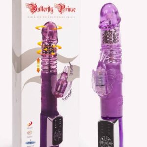 Vibrator Voluptas Butterfly Prince Rabbit stimulare clitoris - punctul G - rotatii grosime 3.5 cm lungime 24 cm 6959532310047