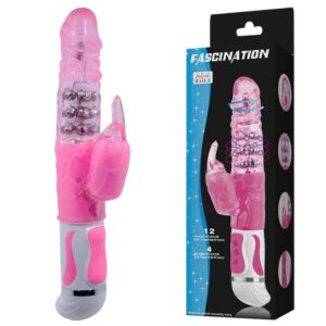Vibrator Voluptas Fascination Bunny 4 stimulare clitoris - punctul G - rotatii grosime 3.6 cm lungime 27.5 cm 6959532315189