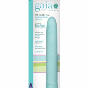 Vibrator clasic Blush Gaia Eco Aqua grosime 2.5 cm lungime 17.7 cm 702730686218