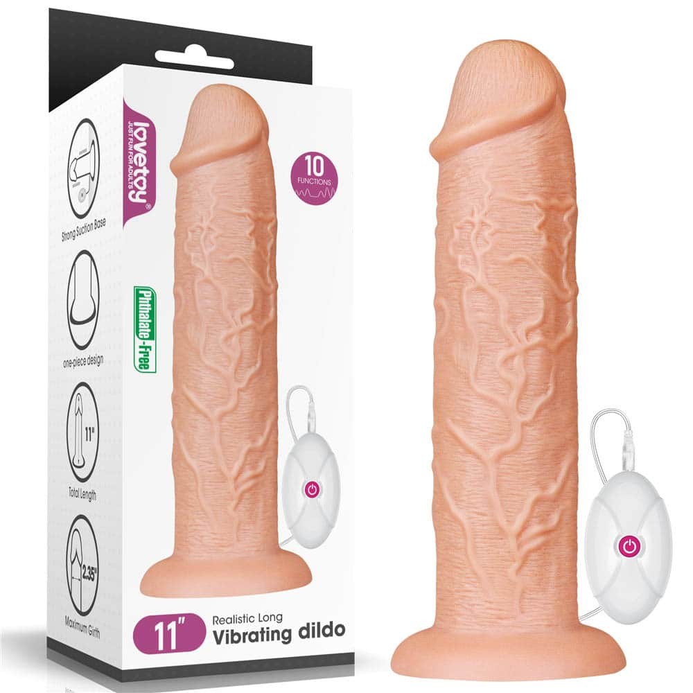 Vibrator realistic Lovetoy Realistic Long Vibrating Dildo cu ventuza - telecomanda grosime 6 cm lungime 28 cm 6970260907903 Vibrator realistic Lovetoy Realistic Long Vibrating Dildo cu ventuza - telecomanda grosime 6 cm lungime 28 cm 6970260907903